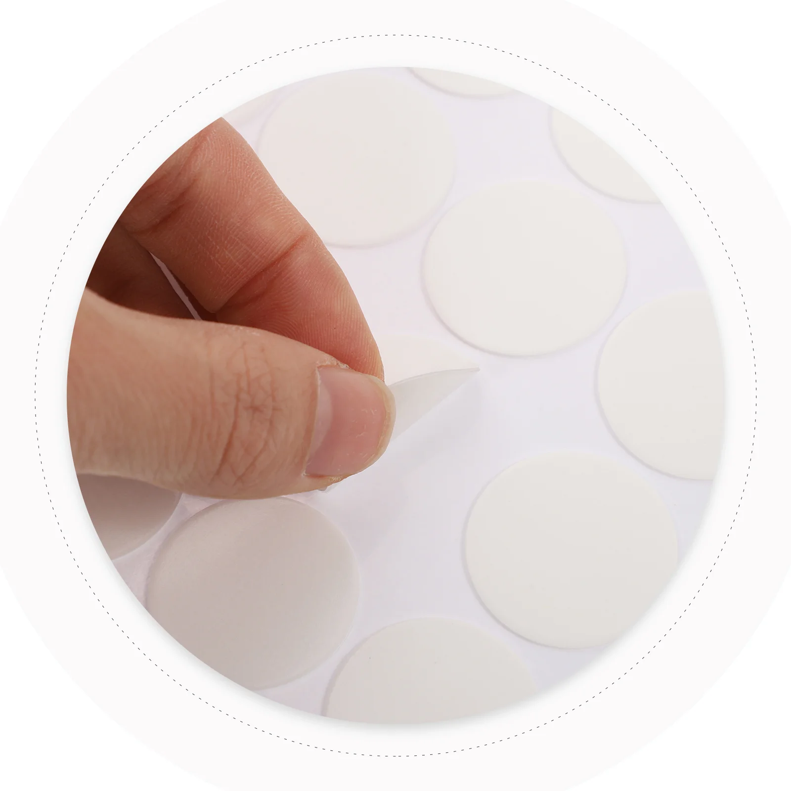 

200 Pcs Transparent Round Stickers Double Sided Adhesive Tape Dots Sticky Acrylic Point Clear Circle Double-sided Traceless