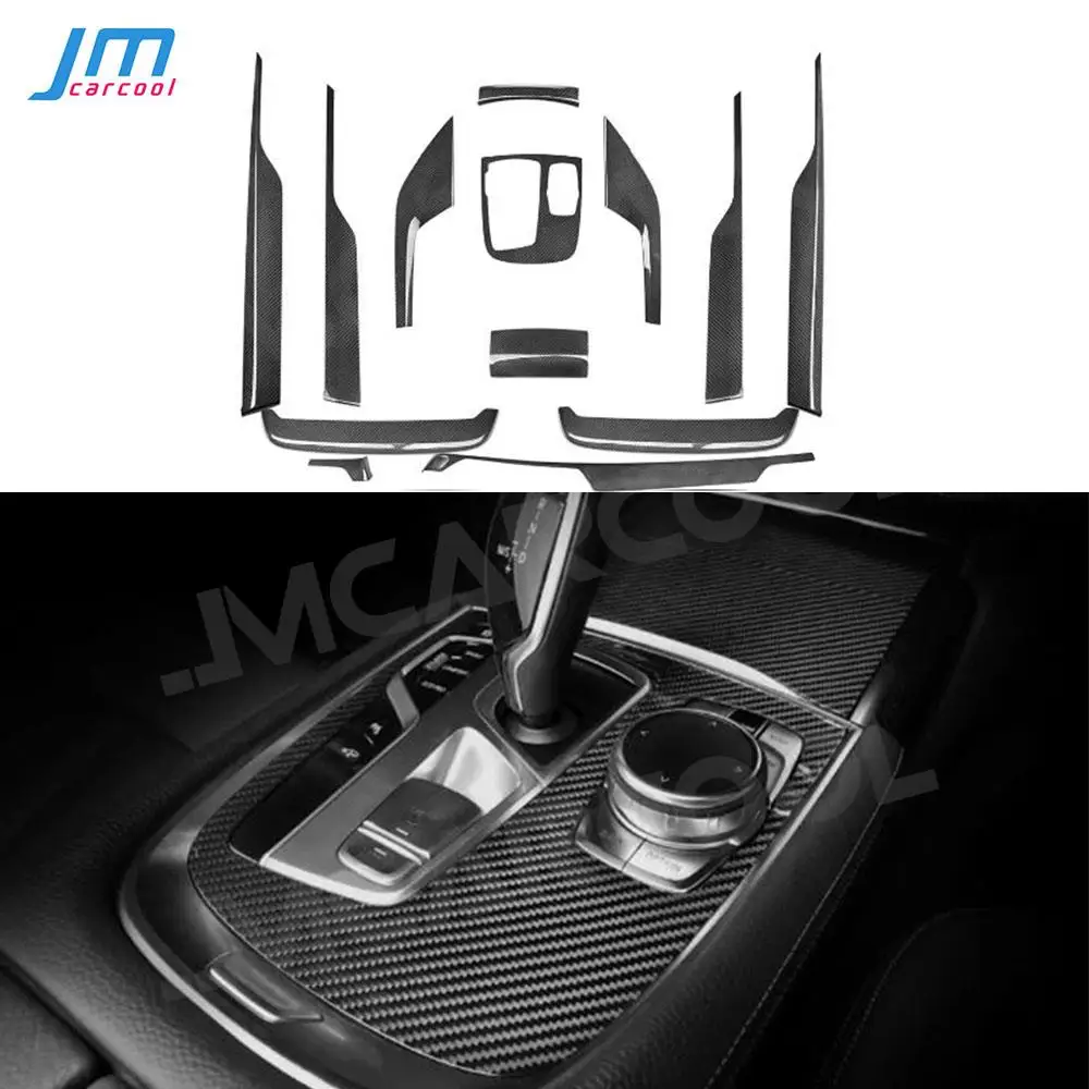 Наклейки из углеродного волокна на приборную панель центральной консоли, на вентиляционное отверстие, для BMW 7 серии G11 M760 2016-2019, украшение интерьера Наклейки из углеродного волокна на приборную панель центральной консоли, на вентиляционное отверстие, для BMW 7 серии G11 M760 2016-2019, украшение интерьера