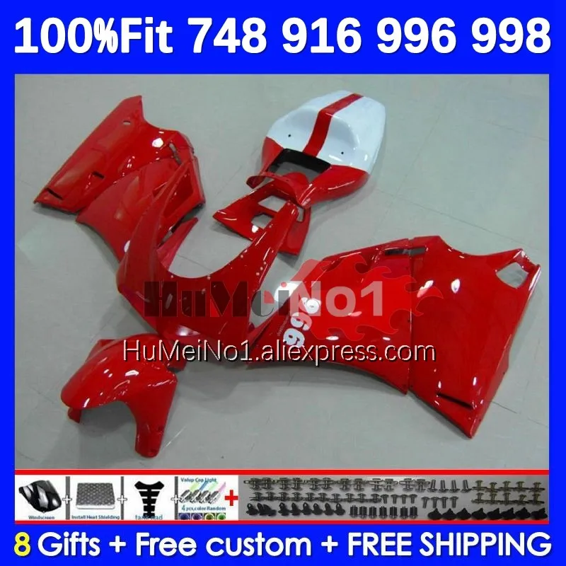 

Injection Kit For DUCATI white red 748 853 916 996 998 S R 1994 1995 1996 1997 200No.95 748S 998R 996R 98 99 00 01 02 Fairing