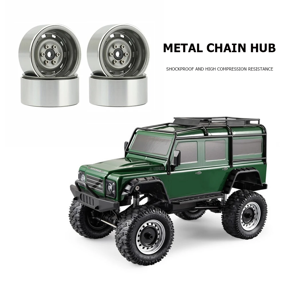 4Pcs 1.9 inch Metal Beadlock Wheel Rims Hub Set for 1/10 SCX10 90046 AXI03007 Traxxas TRX4 D90 RC Rock Crawler Car Parts - купить по