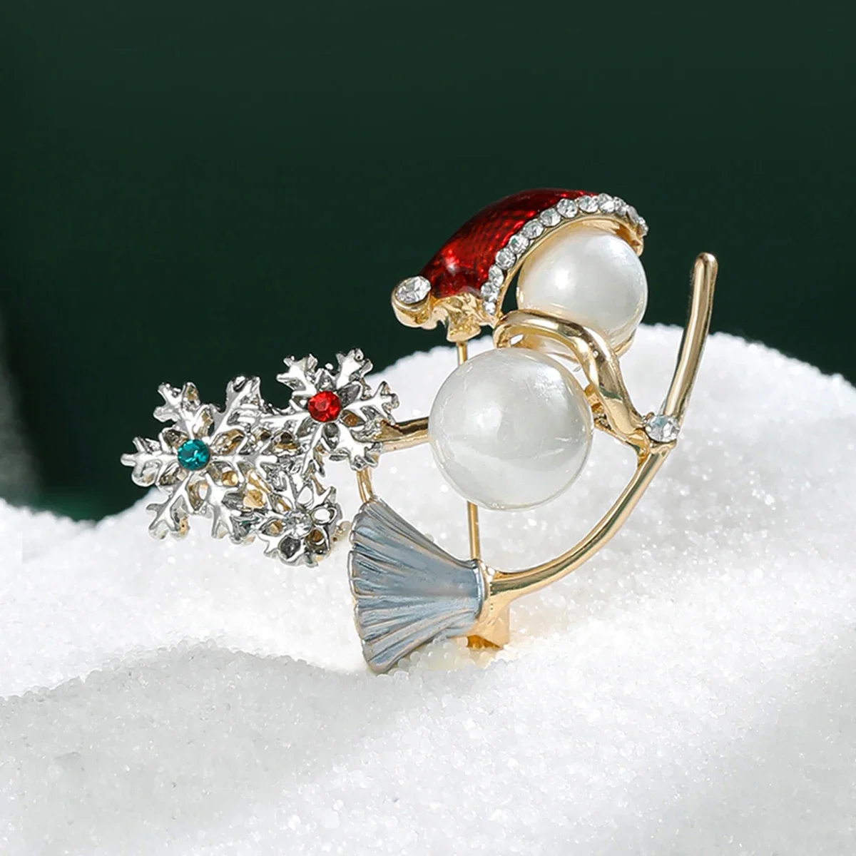 Броши со стразами в виде снеговика для женщин унисекс эмалированные шпильки