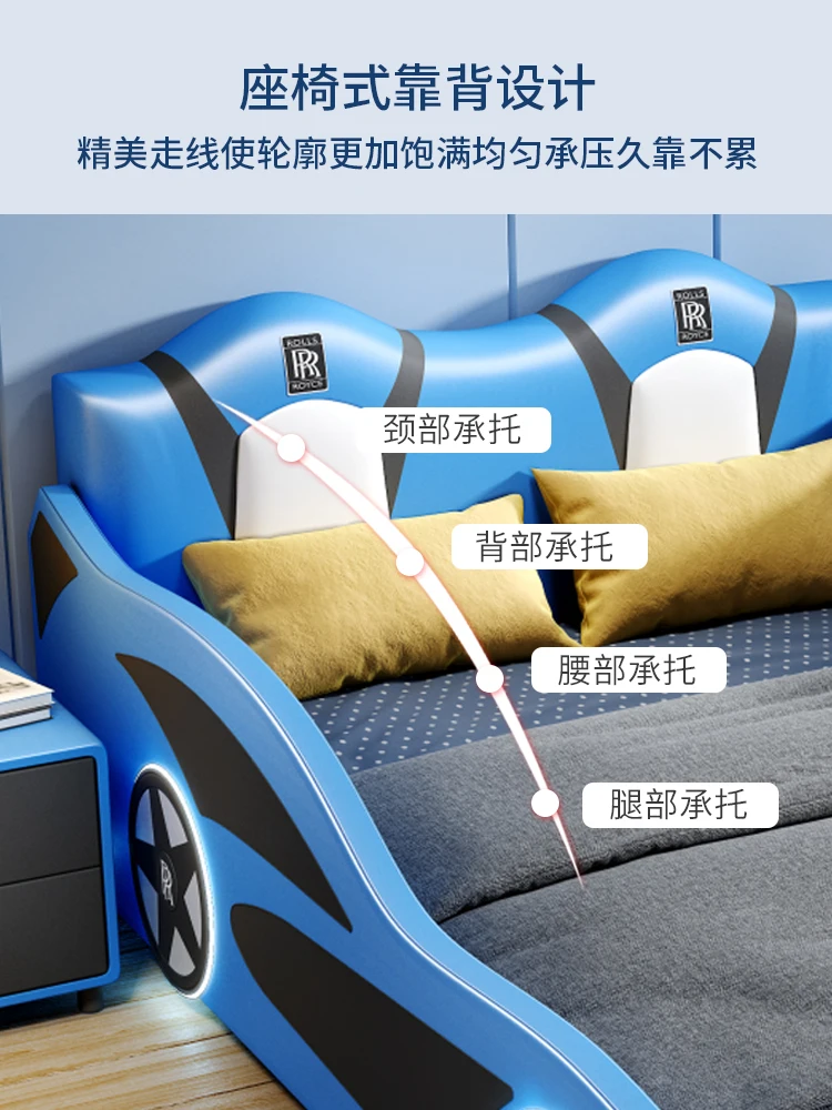 Двуспальная кровать размера king-size с лампой европейский роскошный каркас