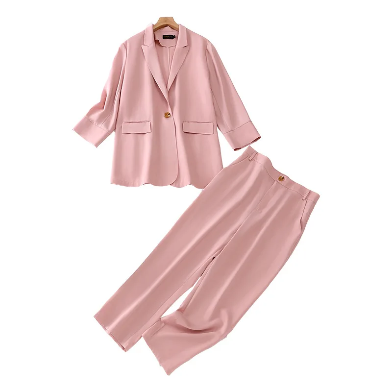 

Женский тонкий пиджак большого размера из двух предметов в западном стиле