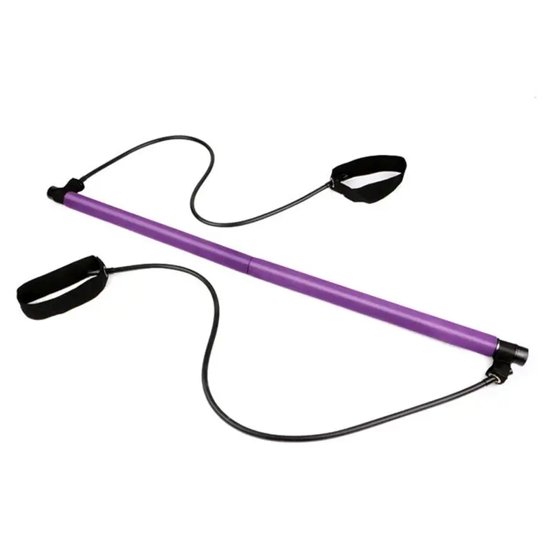 

Yoga Pilates Bar With Bands Workout Equipment For Home Gym Exercise Resistance Band Bar Kit With Pilates Bar For Women Fitness