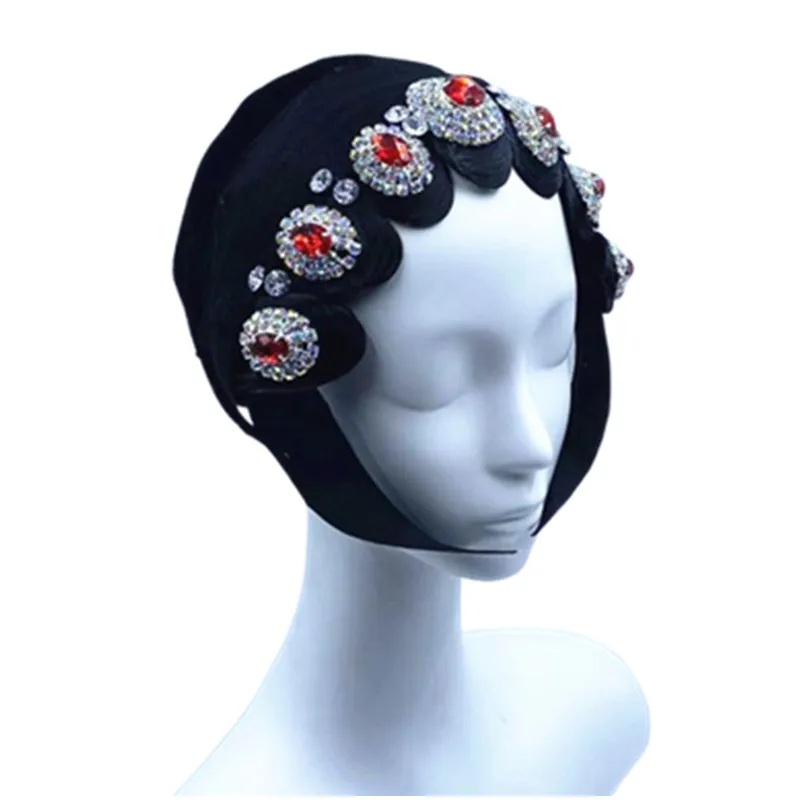 Черная Пекинская опера аксессуары для косплея головной убор пекинской драмы