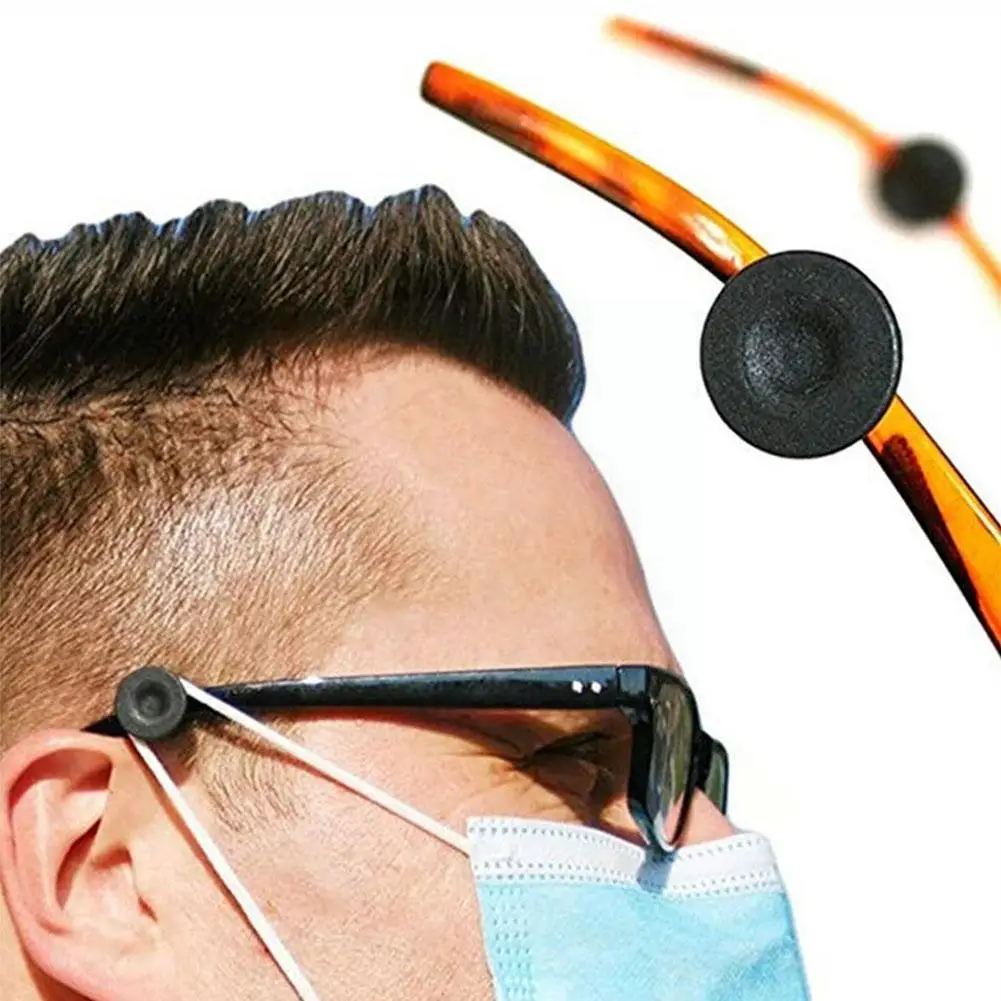 

Держатель для дужек очков силиконовый черный Противоскользящий держатель для очков эластичный зеркальный держатель для очков искусственн...