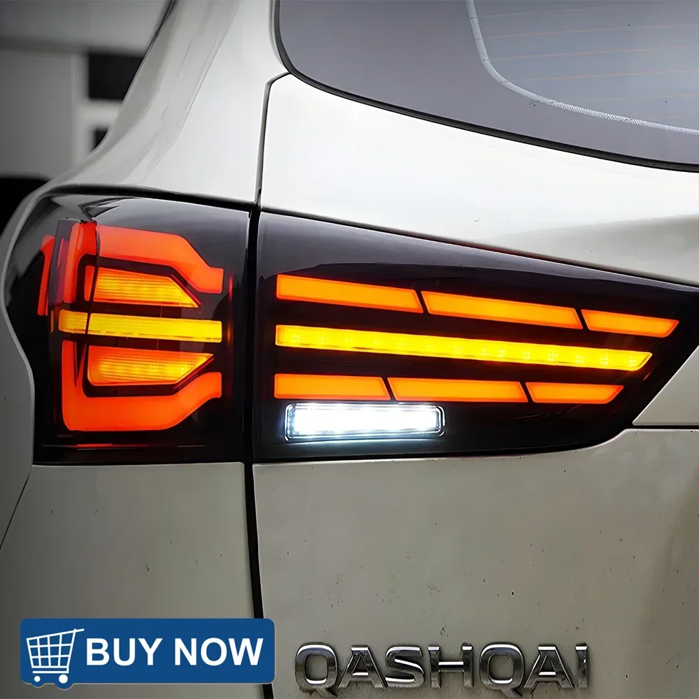 Фото Авто задние фонари для Nissan Qashqai 2016-2022, автомобильные задние фонари в сборе, обновленный светодиодный светильник Bmw X3, стиль, противотуманные тормозные указатели поворота, аксессуары №2