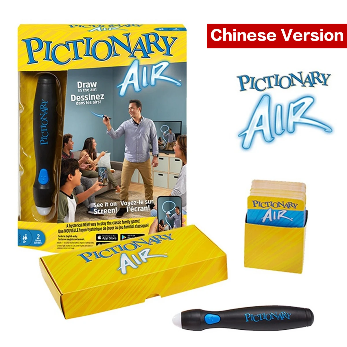 

Mattel Games PICTIONARY AIR You Draw I Guess Puzzle Card Board Game Family Entertainment Leisure Interactive Toy for Kids GVK66