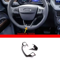 for 2022 ford maverick abs carbon fiber car styling car steering wheel decorative frame sticker car interior accessories