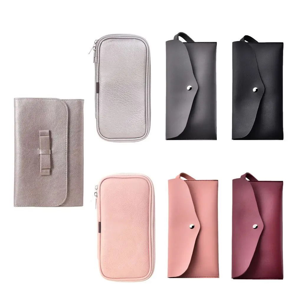 

Large Capacity Button PU Leather Beauty Storage Bag Women Makeup Bag Travel Toilet Bag Korean Style Comestic Case