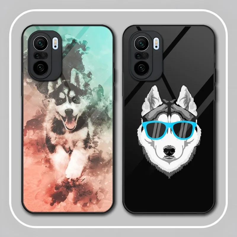 

Husky Phone Case Tempered Glass For Xiaomi 12Pro 11 T X 10s 10i 10t Ultra 8 9 9t Se Pro Note 10Pro Poco F3 M3 M4Pro