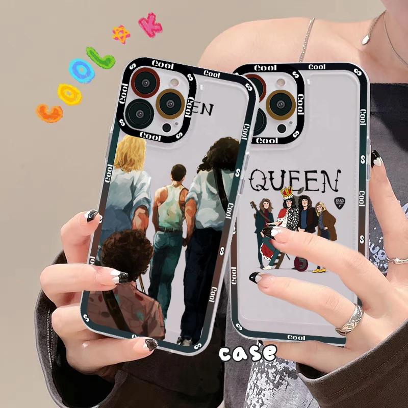 

Freddie Mercury Queen band Phone Case for iPhone 11 12 13 Mini Pro Max 14 Pro Max Case shell