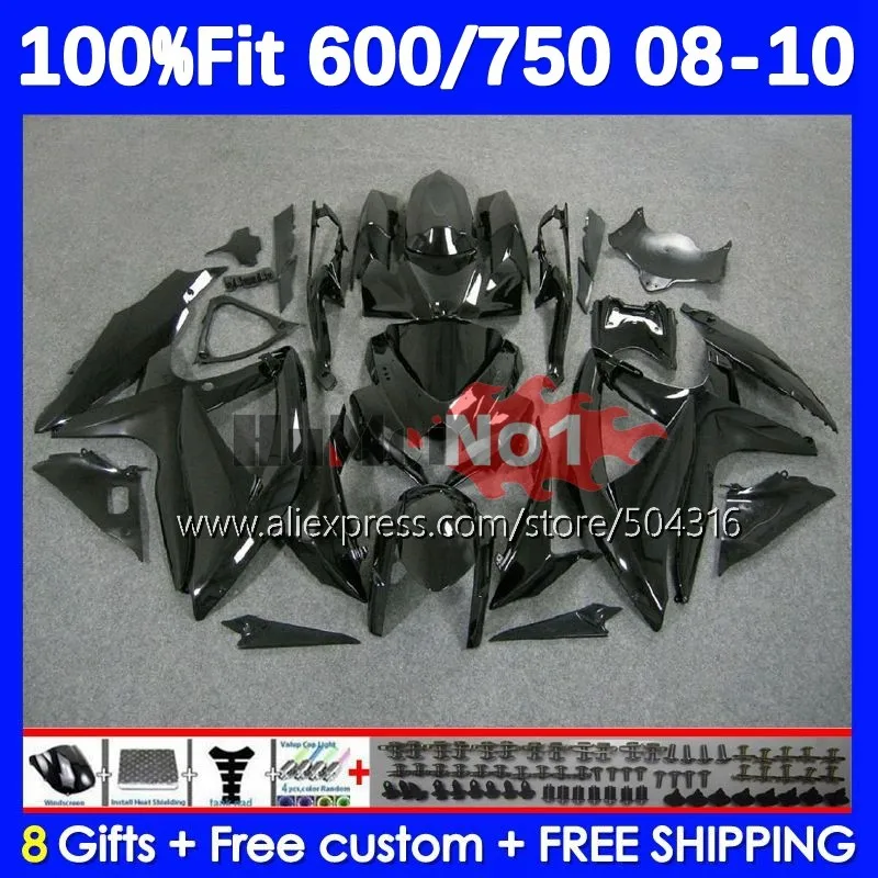 

Injection Body For SUZUKI GSXR-750 GSXR 600 750 17No.4 K8 GSXR600 GSXR750 08 09 10 GSXR-600 2008 2009 2010 Fairing glossy black