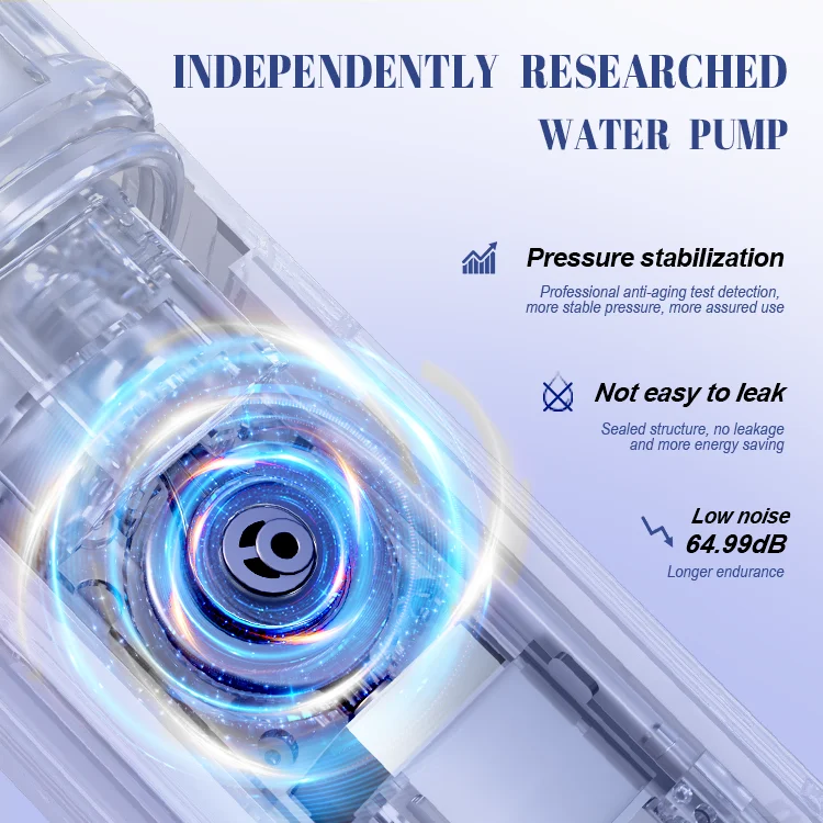Ирригатор для полости рта с зарядкой от USB 5 наконечников 4 режима IPX7 1600 об/мин