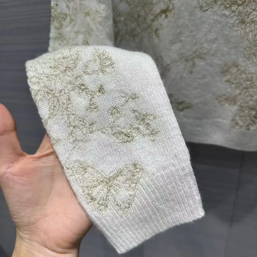 Женский трикотажный кашемировый пуловер повседневный с круглым вырезом и