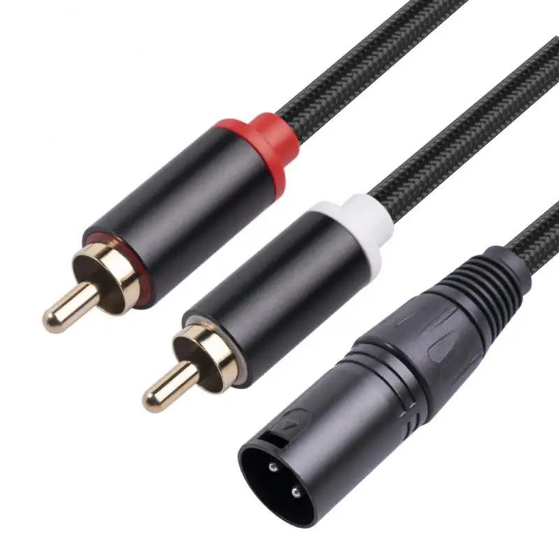 

Audio RCA Cable Male To 2 XLR 3 Pin Male Female Audio Cable Dual XLR To Dual RCA Cable Adapter For DVD Amplifiers 1M/2M