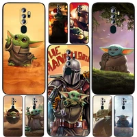 star wars baby yoda for oppo reno7 6 5 4 2 z lite pro plus se 4g 5g black soft tpu shockproof silicone cover phone case