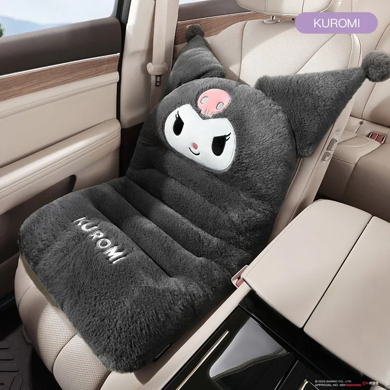 

Новая зимняя подушка для автомобильного сиденья с рисунком Sanrio My Melody, универсальные чехлы для автомобильных сидений, авто передняя/задняя подушка для сиденья, теплая защитная подушка для сиденья