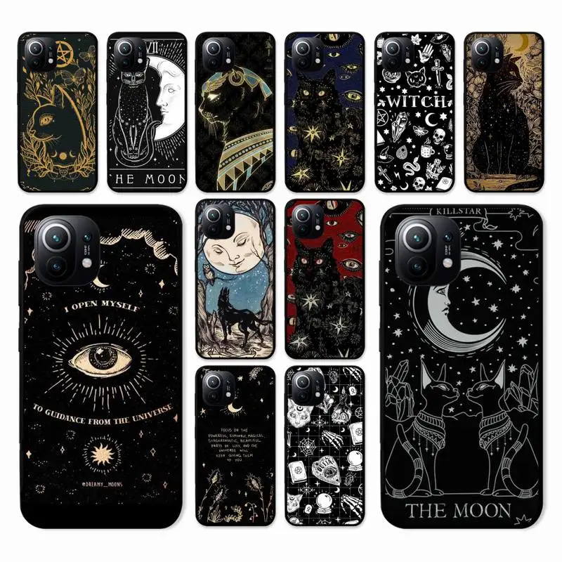 

Death Tarot Cat Phone Case for Xiaomi mi 5 6 8 9 10 lite pro SE Mix 2s 3 F1 Max2 3 coque