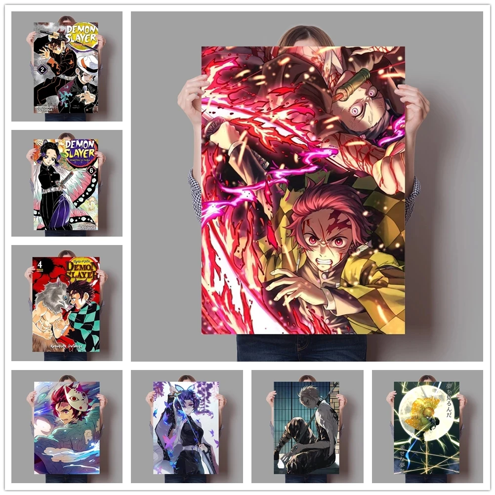

HD Print Demon Slayer Picture Anime Cartoon Characters Canvas Painting Decor Modern Bedroom Home Wall Art Bandai No Frame Poster