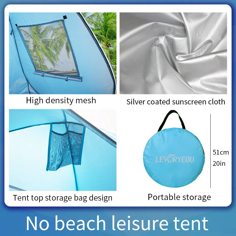 LEVORYEOU Outdoor Beach Tent Quickly 