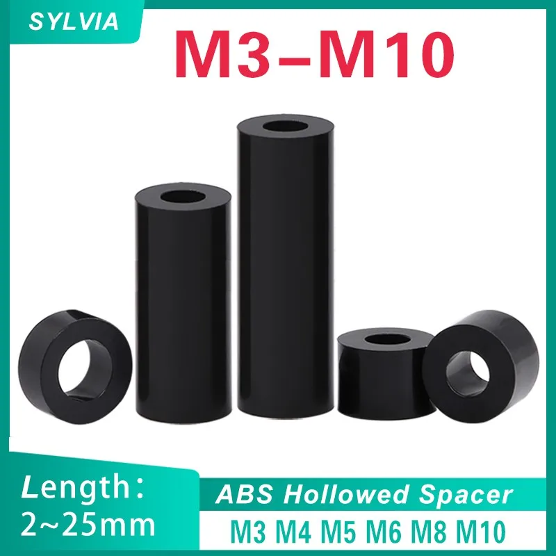 

Круглые полые стойки из АБС черного цвета