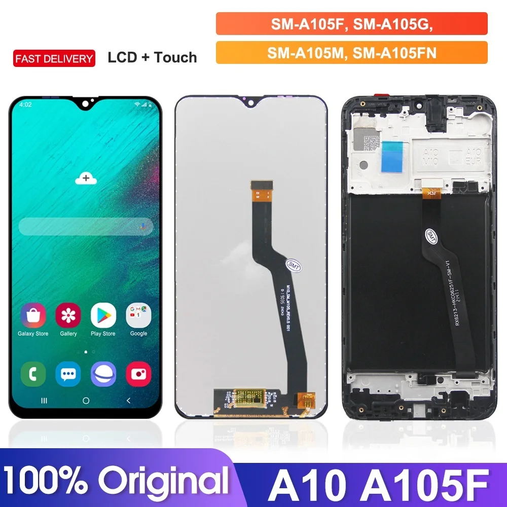 

Новый оригинальный ЖК-дисплей 6,2 дюйма для Samsung Galaxy A10 A105 A105F, дисплей с сенсорным экраном и дигитайзером в сборе с рамкой