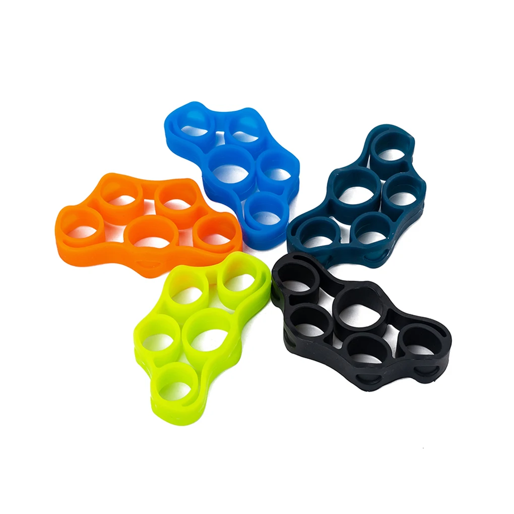 

Pack of 5 Universal Silicone Expander Gripper Strength Hand Grip Portable Trainer Resistance Band Kit Supplies