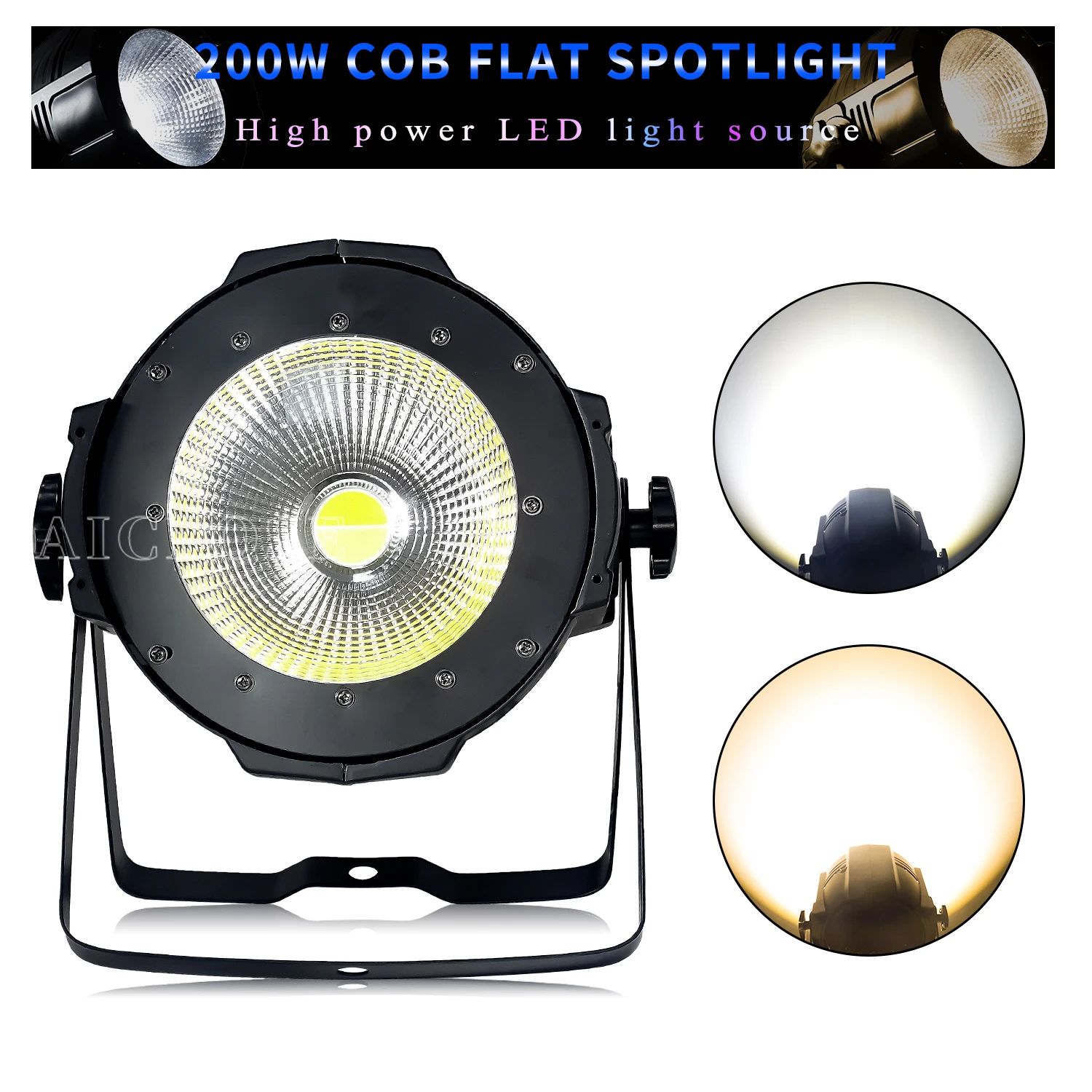 

200W COB With Barn Door High Power Aluminum Enclosure Cool White Warm White DMX Control For Cinema Church Concert DJ