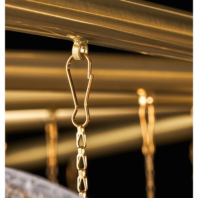 Купить Стеклянный подвесной светильник, светодиодная Люстра для гостиной, столовой, спальни, Роскошный Металлический домашний декор, комнатное ос...