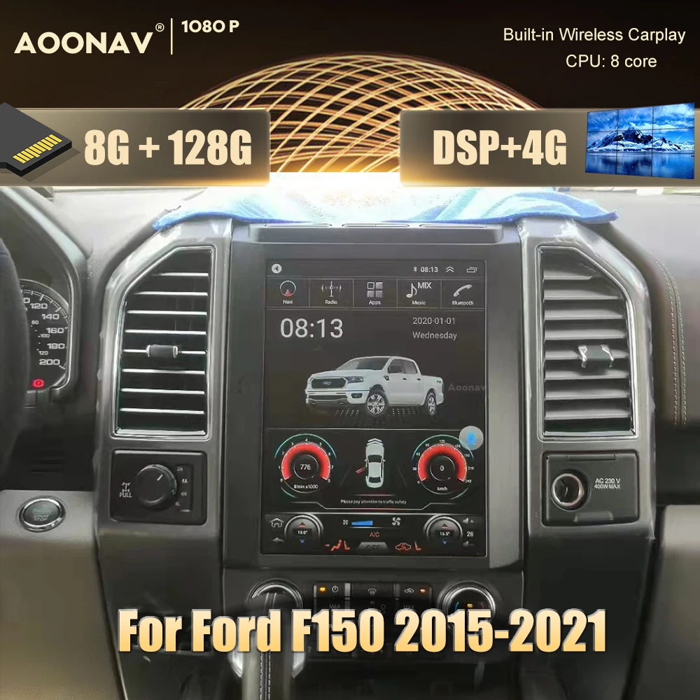 

Автомагнитола для Ford F150 2015-128, 2021 ГБ, 2din