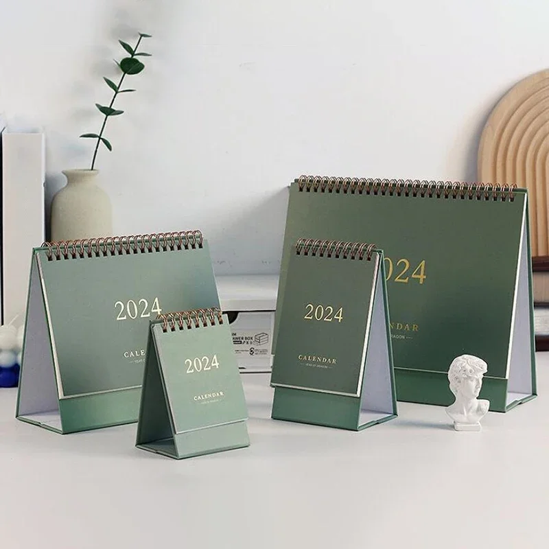 

2024 Desk Calendar Morandi 365 Days To Do List Monthly Daily Planner Coil Calendar Book Korean Stationery Home Office Supplies