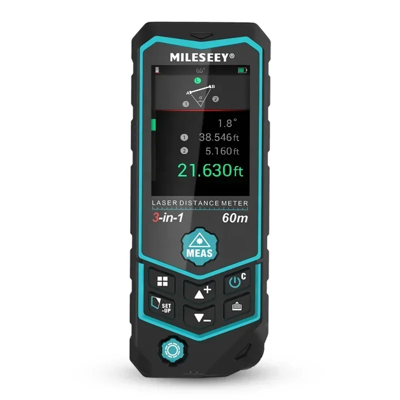 Многофункциональный лазерный измеритель расстояния R2B 60 м USB-зарядка 3 в 1