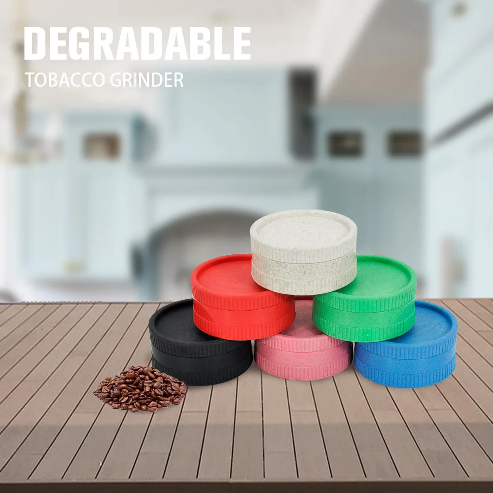 

BORISTAK Degradable Plastic Grass Grinder Eco-friendly Tobacco Herb Grinder 55mm 2-layer Spice Crusher Chopper Smoking Product