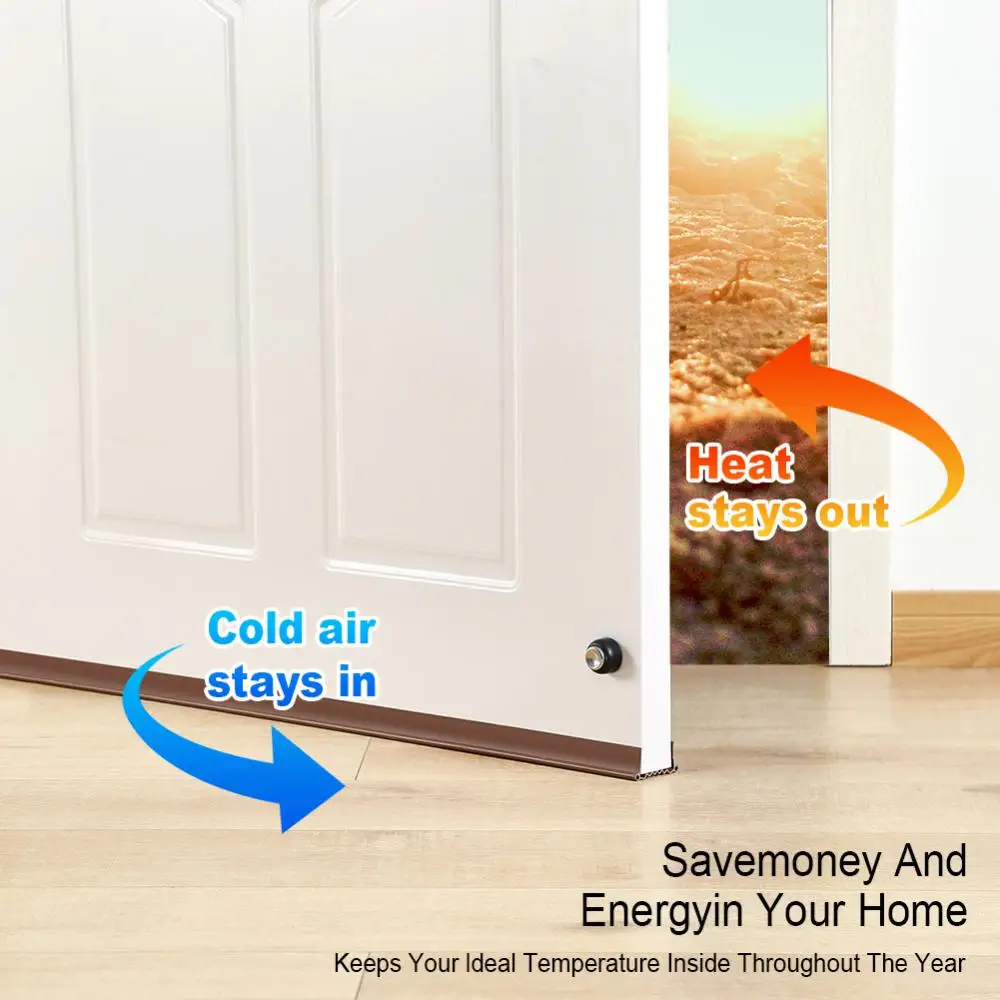 

Pvc Anti-cold Sealing Strip Wave Doorstop Door Bottom Soundproof Dust Blocker Home Accessories Tools Windproof Reduce Wind Dust