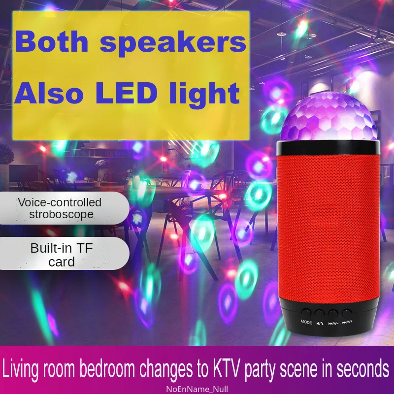 

Беспроводной Bluetooth-динамик со светодиодсветодиодный подсветильник кой, водонепроницаемый сабвуфер для улицы, Портативное аудио для домашн...