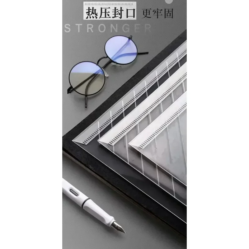 Пакеты для документов с диснеевским стежком уплотненные размер А4 прозрачные