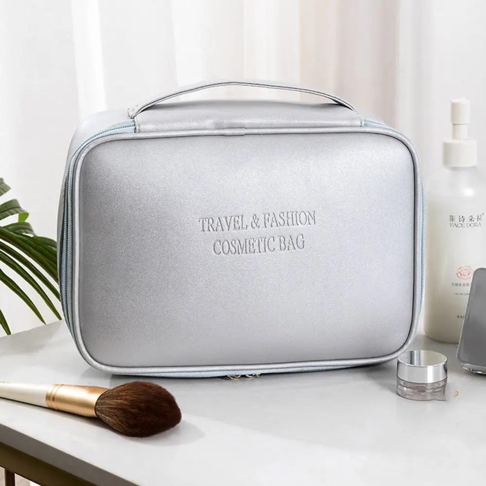 

Makeup Organizer Large Capacity Zipper Waterproof Wash Pouch Bath Storage Bag Storage Bag PU Cosmetic Bag Makeup Case