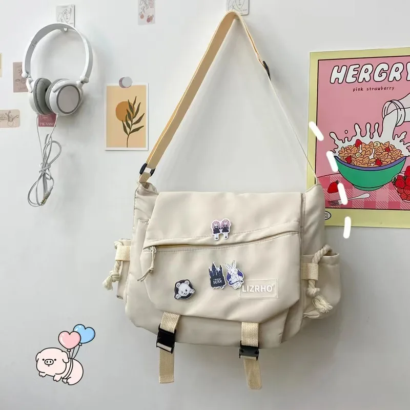 Harajuku сумки через плечо большой вместимости женские школьные в стиле карго