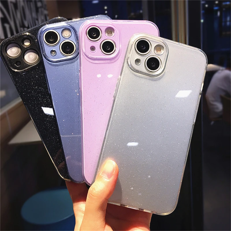 Модный Блестящий чехол карамельного цвета для телефона iPhone 13 12 11 Pro Max X XR XS Защита