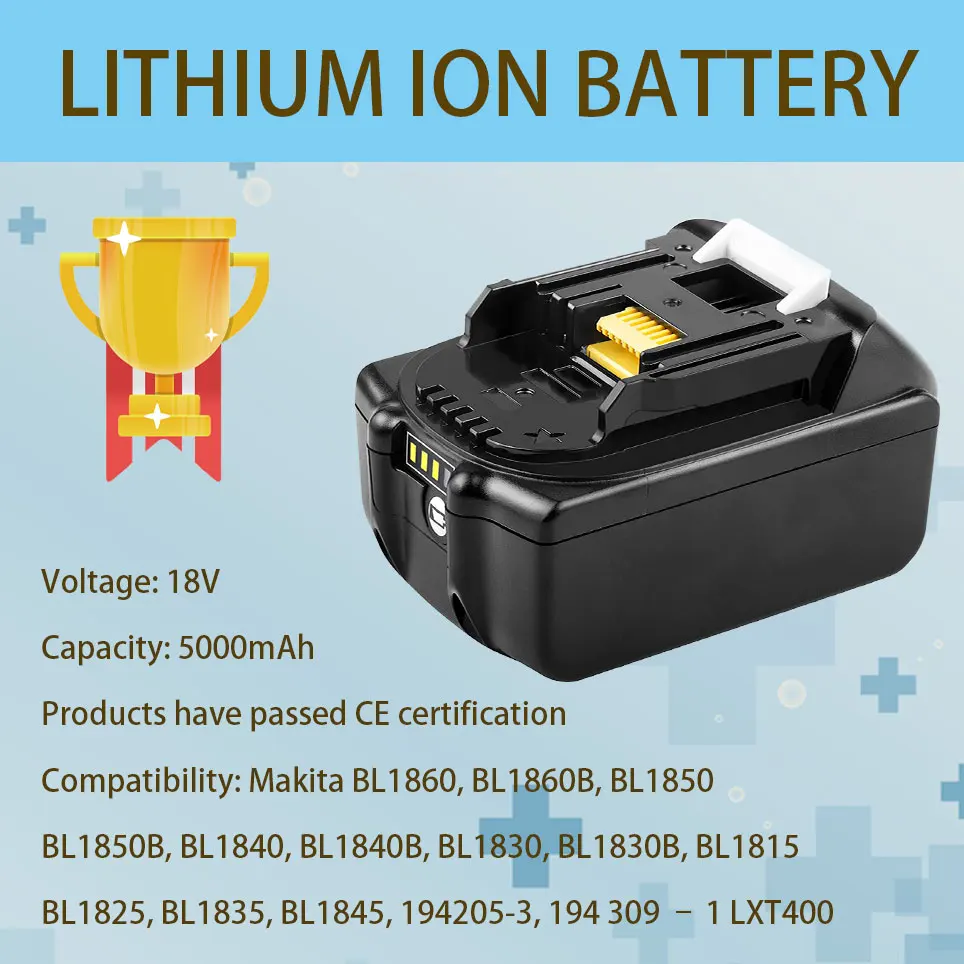 

18V BL1850 spare battery LXT lithium ion for Makita BL1830 BL1840 BL1850B BL1860 cordless power tools