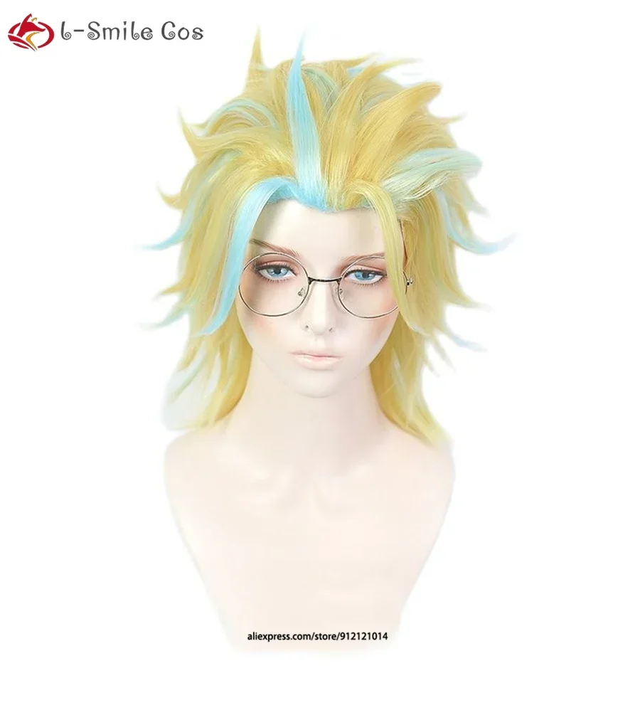 Аниме Токио Мстители Риндо Хайтани Косплей Парик Золотисто-Синий Фиолетовый