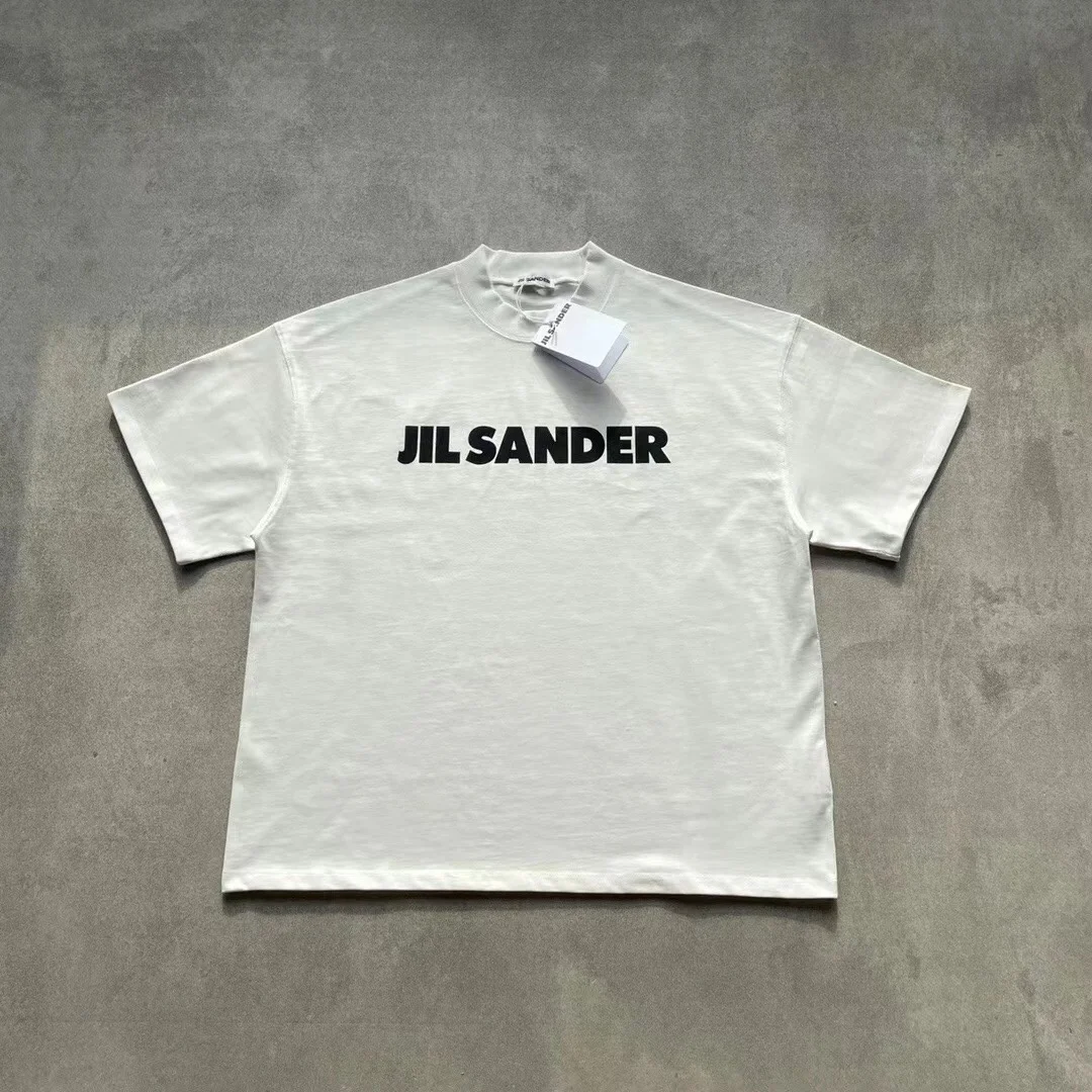 

High Quality Summer New Style Jil Print Simple Loose Big Size Men and Women T-shirt Casual Fashion Short Sleeves
