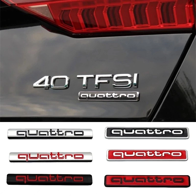 Металлическая 3d-наклейка Quattro для Audi A3 A4 A5 A6L A7 A8 Q3 Q5 Q7 S3 S4 S5 RS3 RS4 RS6 R8 TT B5 B6 аксессуары