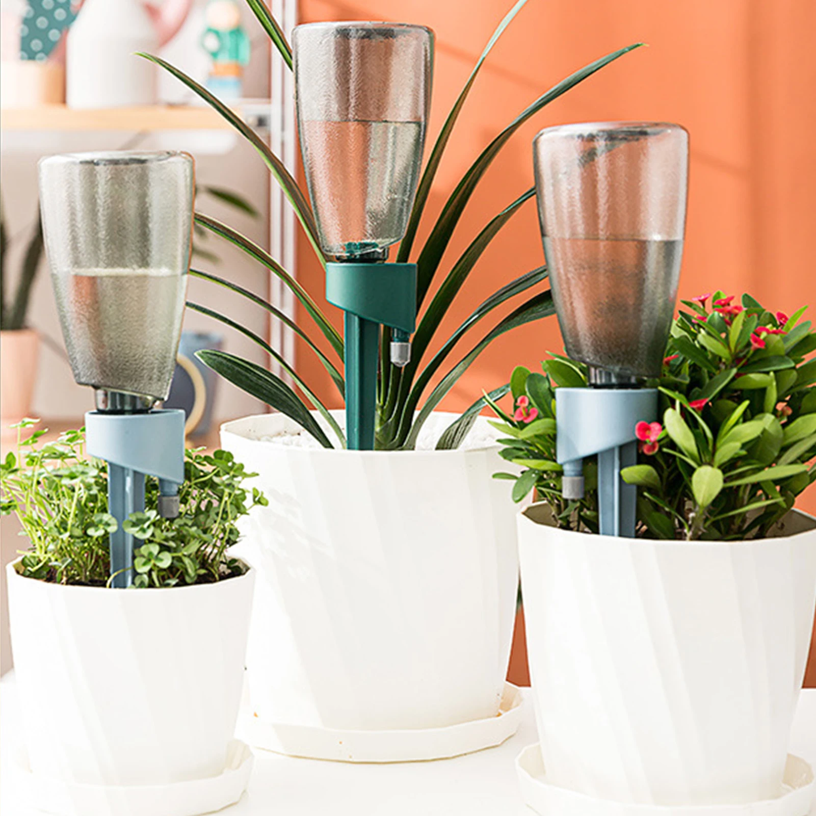 

3Pcs Automatic Watering Irrigation Spik-e Plant Flower Pot Drip Water Control Drip Cone Spik-e Waterer Bottle Irrigation System