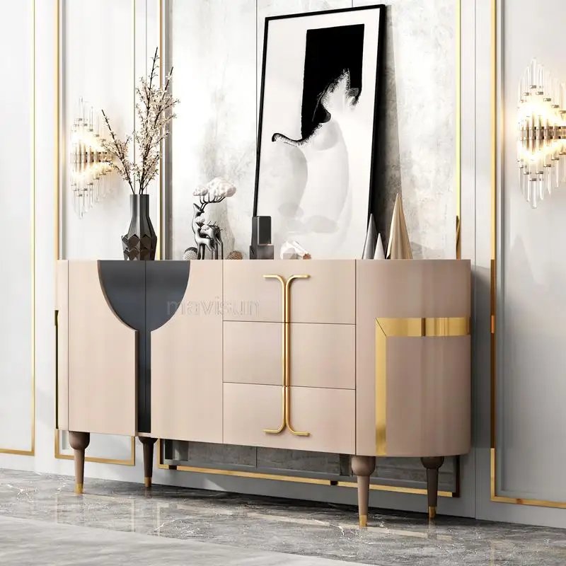 

Wooden Porch Cabinets With Drawers Hot Sale Master Bedroom Locker Large Villa Entrance Decoration Sideboard Chest Of Drawers