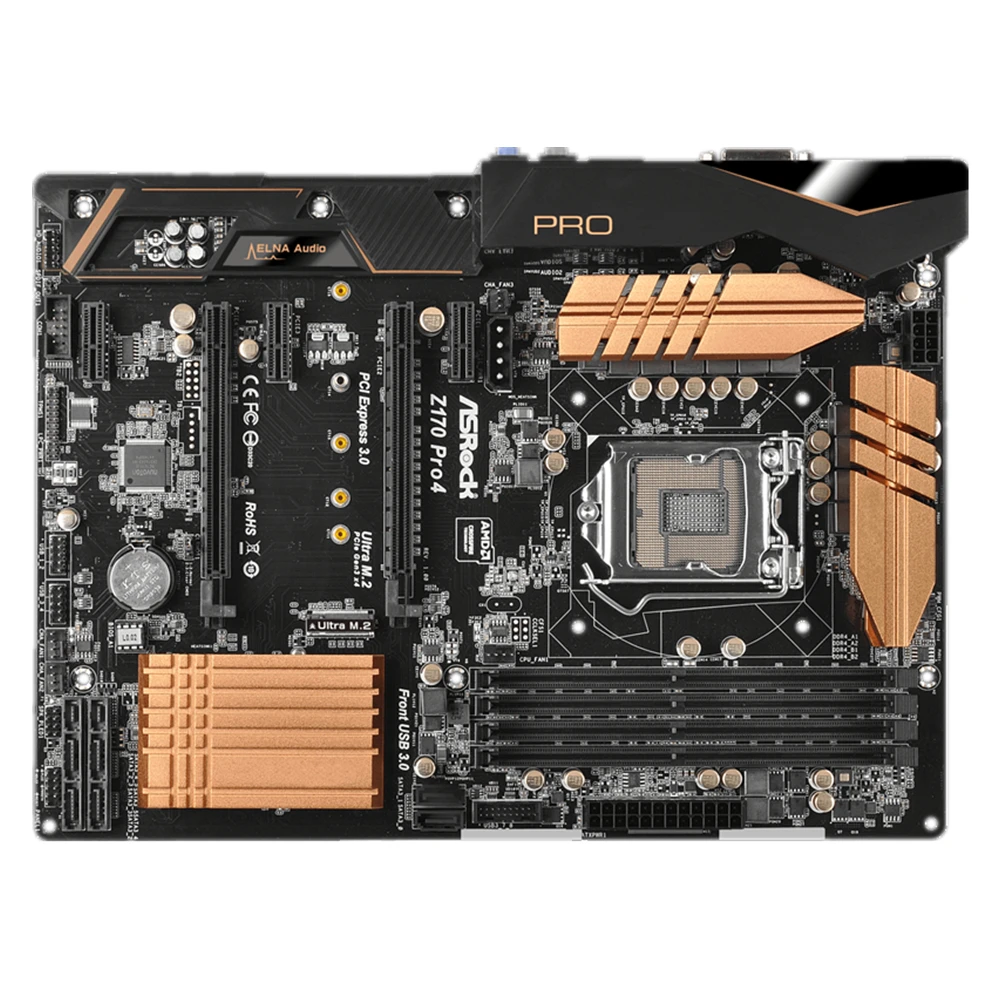 

LGA1151 Motherboard ASRock Z170 Pro4 for intel Core cpu Z170 Motherboard 4×DDR4 64GB PCI-E 3.0 M.2 6×SATA III USB3.0