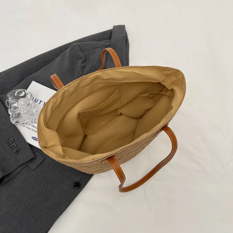 Large Capacity Travel Handbags Women Casual Beach Bags Designer Fashion Shoulder Bag Lady Vintage Solid Top-Handle Bags Tote Sac