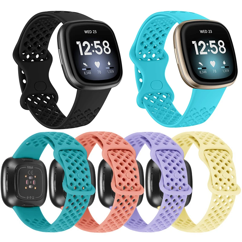 

Сменный ремешок для фитнес-браслета Fitbit Versa 4, спортивный мягкий силиконовый ремешок для смарт-часов Fitbit Versa 3/Sense