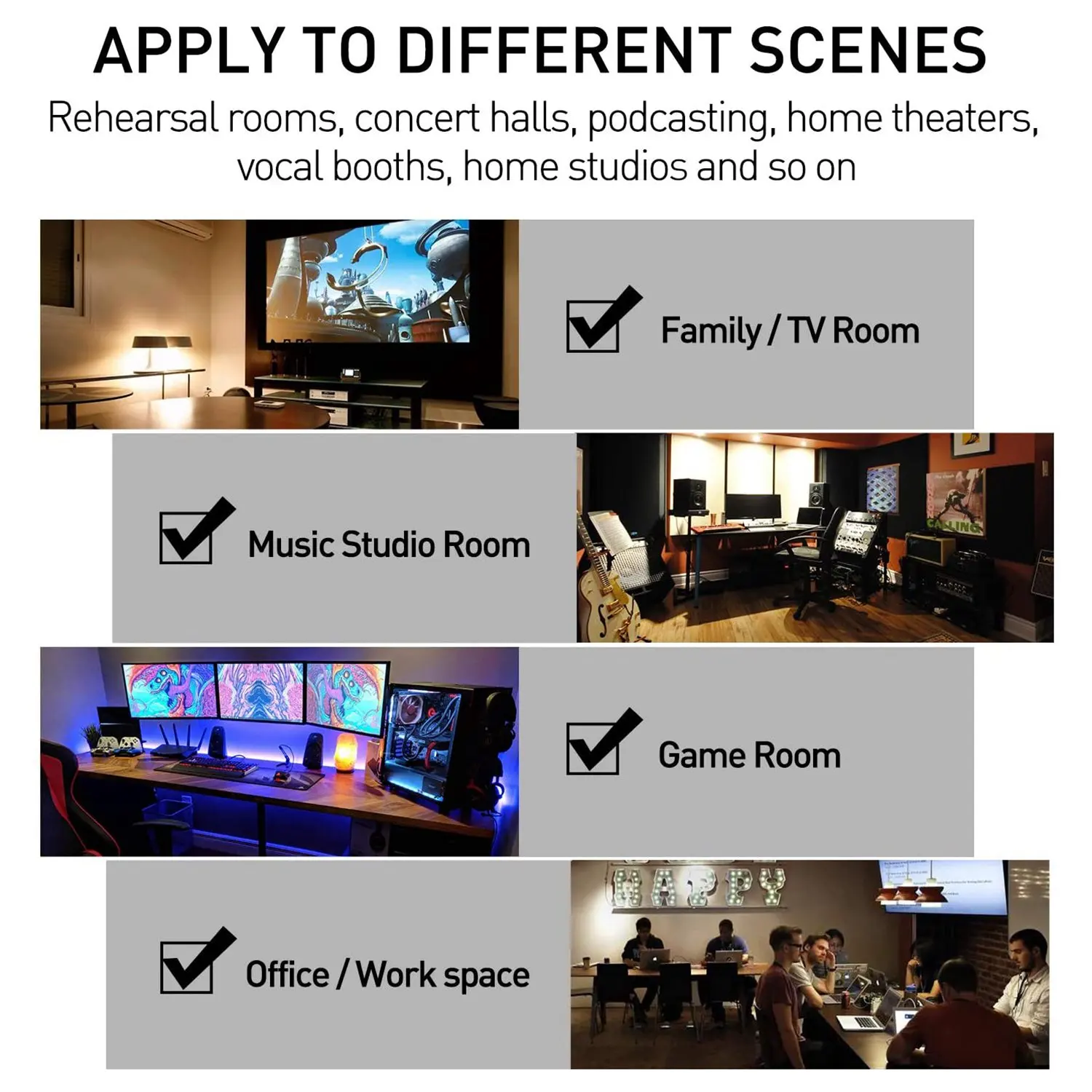 50 шт. акустические звукопоглощающие пенопластовые панели звукоизоляционные